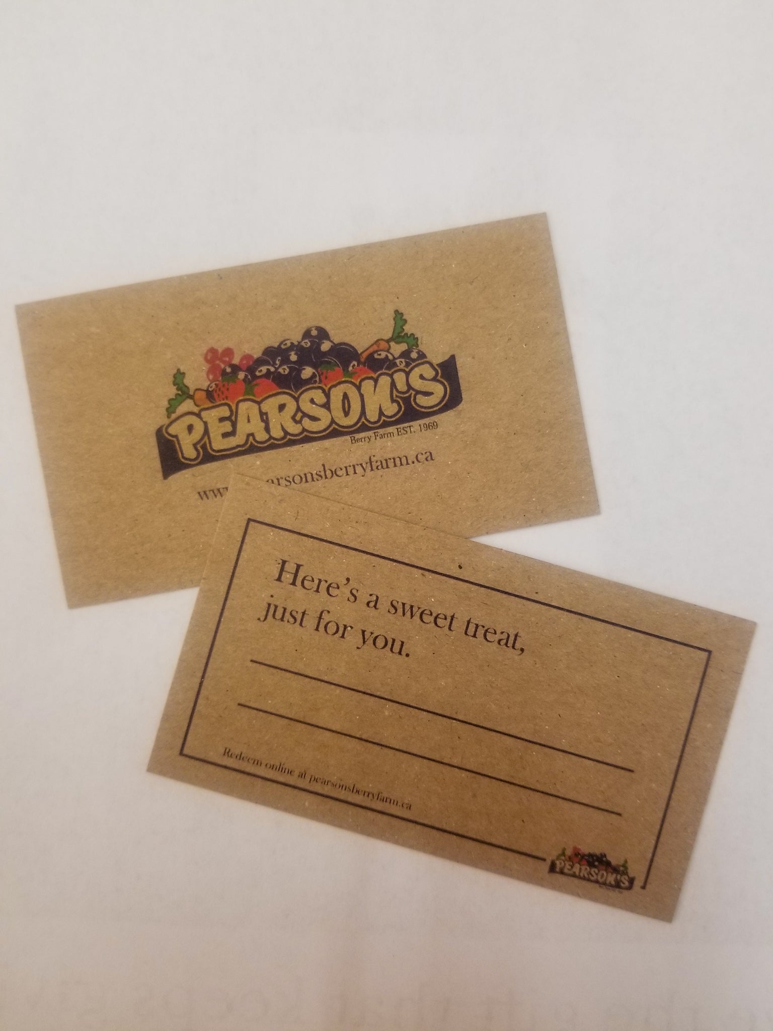 Pearson's Gift Card